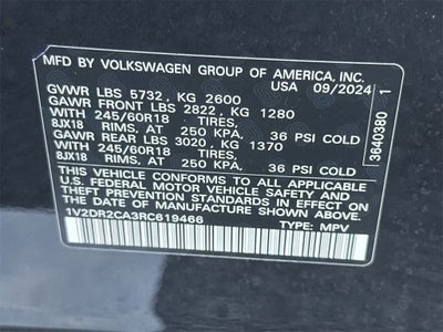 2024 Volkswagen Atlas 2.0T SE