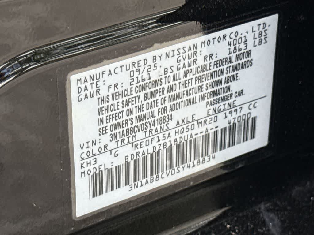 2025 Nissan Sentra SV