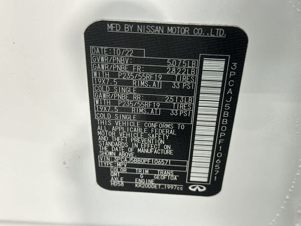 2023 INFINITI QX50 LUXE