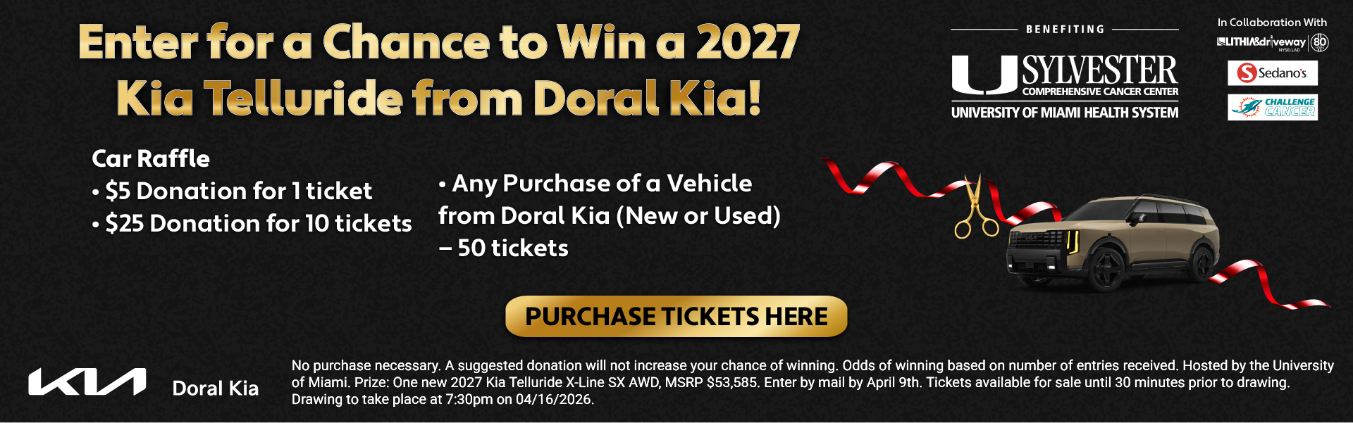 Telluride Raffle Doral Kia